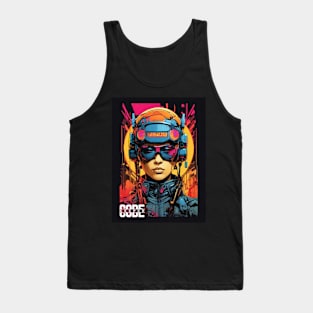 Code Keeper Futuristic Anime Character Tank Top